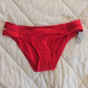 Bright Red Bikini Bottom